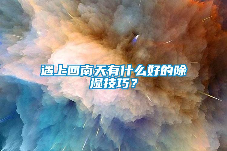 遇上回南天有什么好的除濕技巧？