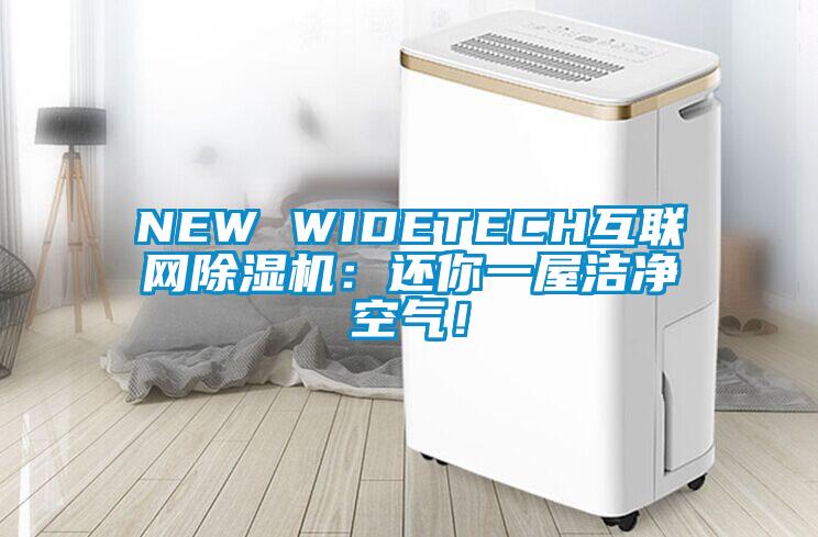 NEW WIDETECH互聯(lián)網(wǎng)除濕機(jī)：還你一屋潔凈空氣！