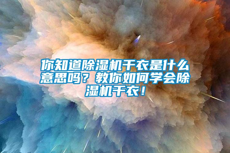 你知道除濕機(jī)干衣是什么意思嗎？教你如何學(xué)會除濕機(jī)干衣！