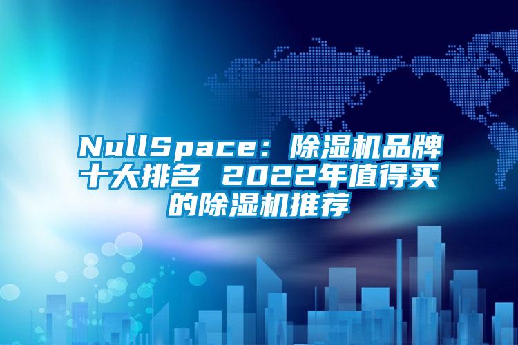 NullSpace：除濕機(jī)品牌十大排名 2022年值得買的除濕機(jī)推薦